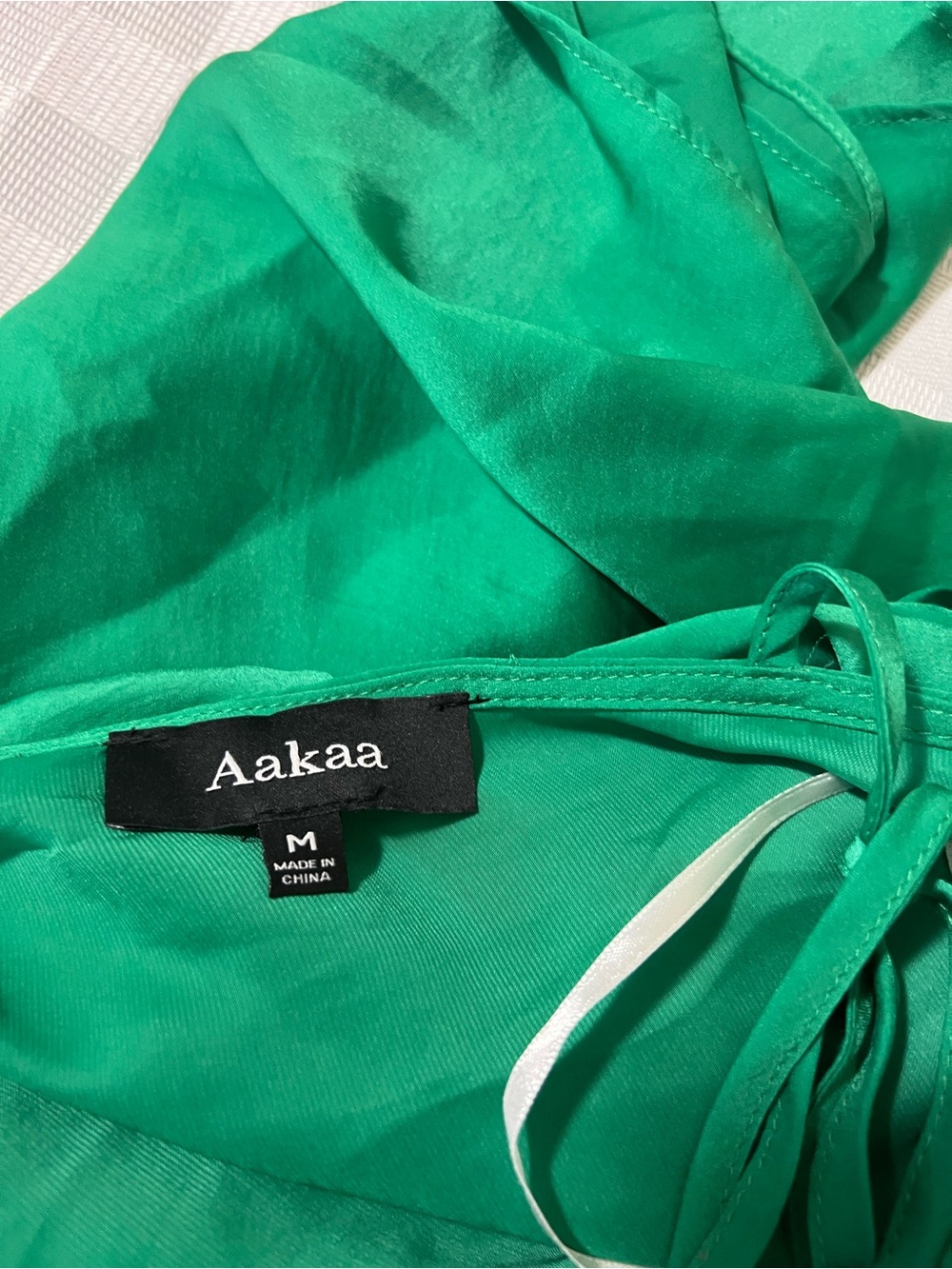 Aakaa Bright Green Wrap Romper - Picture 4 of 6